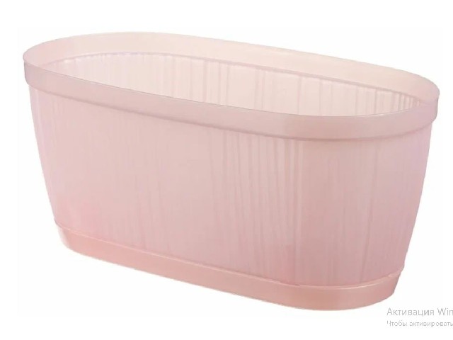 Горшок для цветов InGreen BARCELONA ORCHID 2,7л, 275х145мм овальный, розовый перламутровый